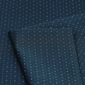 Arsenic Grey Blended Polka Print Fabric For Shirt