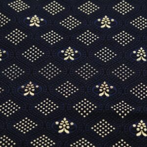 Midnight Blue Jamawar With Black & Gold Zari Work