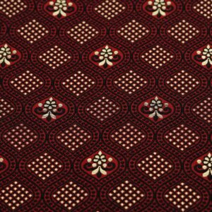 Scarlet Red Jamawar With Black & Gold Zari Embroidery