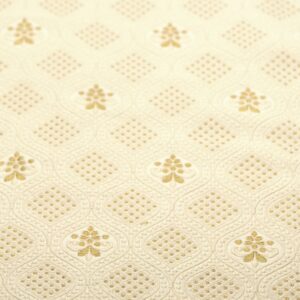 Cream Jamawar With Motif Embroidery & Gold Zari Work