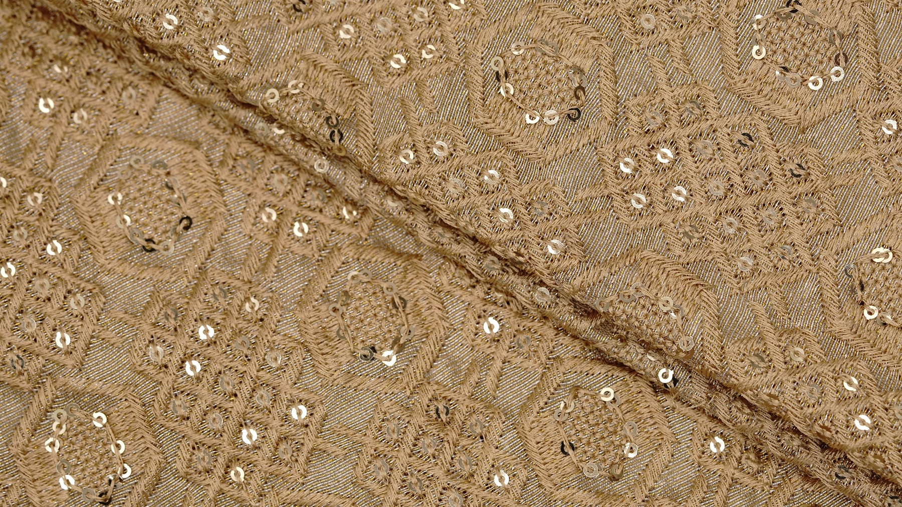 Hazel Wood Jamawar Silk With Tone-on-Tone Embroidery - Image 3