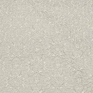 Beige Silk With Micro Pattern Embroidery