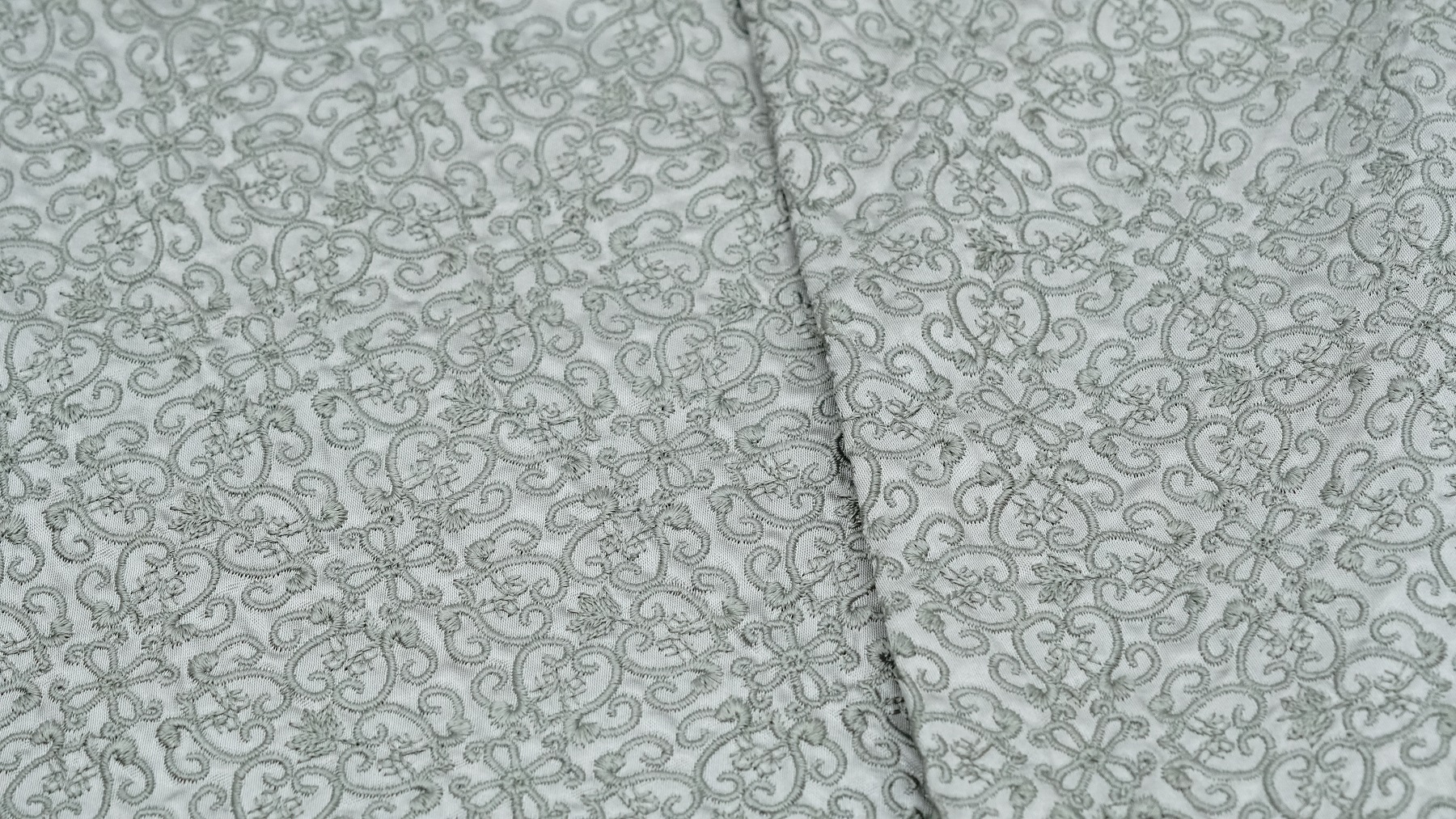 Grey Goose Silk With Micro Pattern Embroidery - Image 2