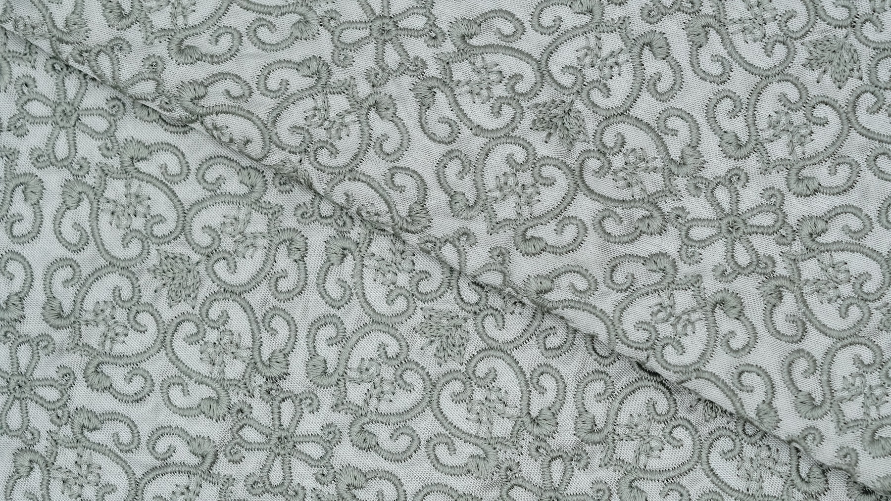Grey Goose Silk With Micro Pattern Embroidery - Image 4